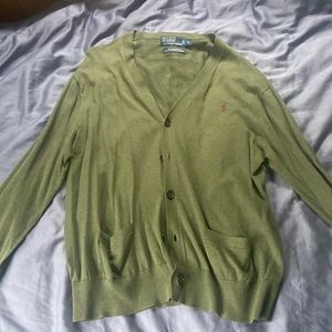 Polo Cardigan Large 100% Pima Cotton